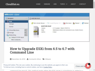Upgrade Esxi 6.0 To 6.7 Cli